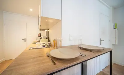 Cuisine ou kitchenette dans l'établissement Le Saint-Georges 4