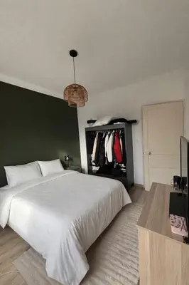 Un ou plusieurs lits dans un hébergement de l'établissement Appartement cosy 6 places