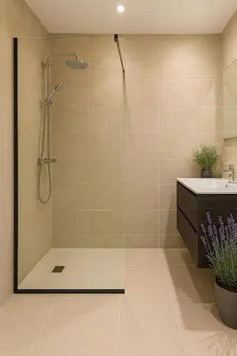 Salle de bains dans l'établissement Le Refuge Contemporain