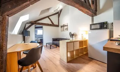Cuisine ou kitchenette dans l'établissement Le concon saint georges