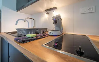 Cuisine ou kitchenette dans l'établissement Le concon saint georges