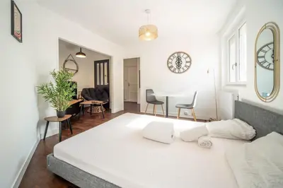 Un ou plusieurs lits dans un hébergement de l'établissement Cozy apartment - Close to center