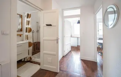 Salle de bains dans l'établissement Cozy apartment - Close to center