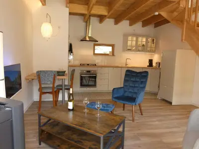 Cuisine ou kitchenette dans l'établissement Les Girolles