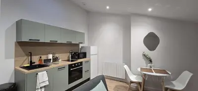 Cuisine ou kitchenette dans l'établissement Cosy studio - refait à neuf au centre ville de Mâcon