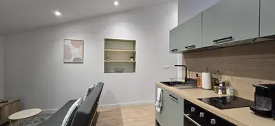 Cuisine ou kitchenette dans l'établissement Cosy studio - refait à neuf au centre ville de Mâcon