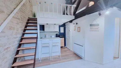 Cuisine ou kitchenette dans l'établissement Appartement hyper centre Dijon