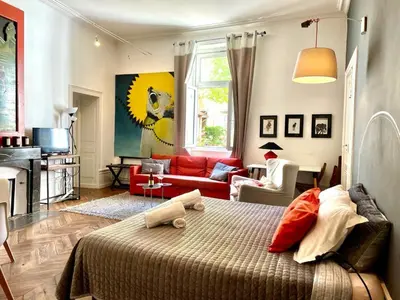 Coin salon dans l'établissement Appartements Caractere Clos St Jean