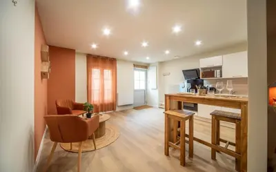 Cuisine ou kitchenette dans l'établissement L'Écrin