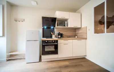 Cuisine ou kitchenette dans l'établissement L'Écrin