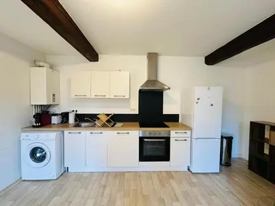Cuisine ou kitchenette dans l'établissement Charmant appartement centre Dijon
