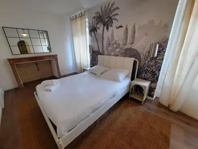 Un ou plusieurs lits dans un hébergement de l'établissement Le Château d'Eau - Maison, 80m2, Lumineuse & Calme