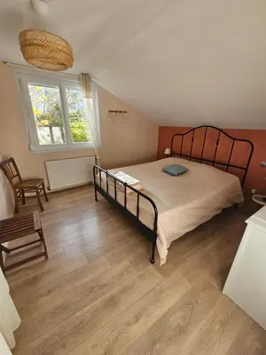 Un ou plusieurs lits dans un hébergement de l'établissement Gîte Rendez vous en Morvan