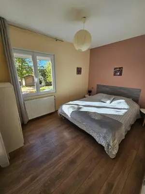 Un ou plusieurs lits dans un hébergement de l'établissement Gîte Rendez vous en Morvan