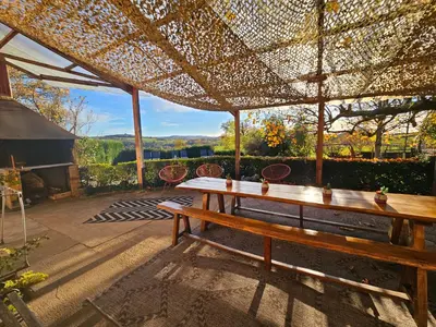Balcon ou terrasse dans l'établissement Gîte Rendez vous en Morvan