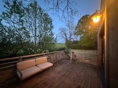 Balcon ou terrasse dans l'établissement La clef de vos rêves avec jaccuzi
