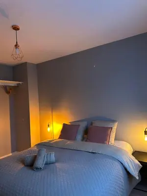 Un ou plusieurs lits dans un hébergement de l'établissement Bel Appartement-T3 Lumineux