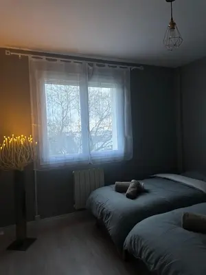 Un ou plusieurs lits dans un hébergement de l'établissement Bel Appartement-T3 Lumineux