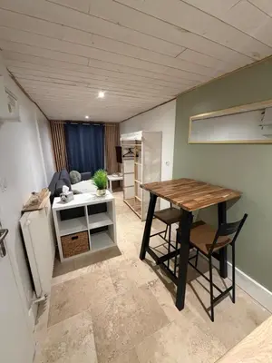 Cuisine ou kitchenette dans l'établissement Le petit cocon de Jeannin