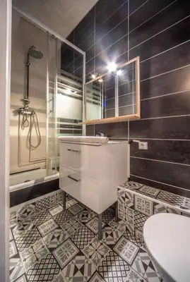 Salle de bains dans l'établissement Le Champ Gaillard