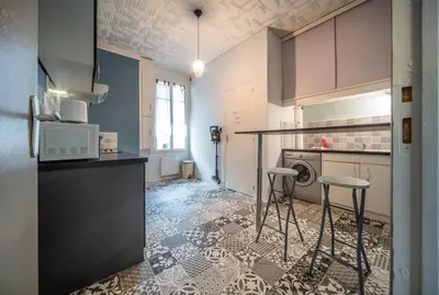 Cuisine ou kitchenette dans l'établissement Le Champ Gaillard