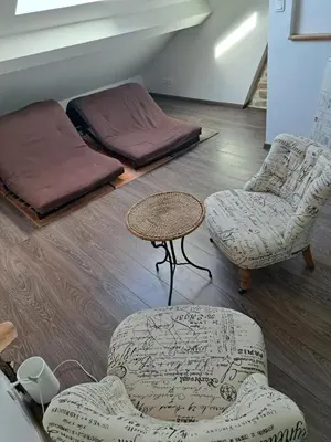 Coin salon dans l'établissement Grand Duplex spacieux en maison de ville