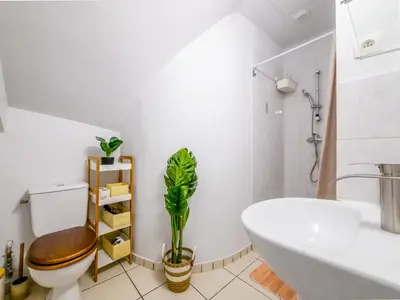 Salle de bains dans l'établissement Studio Chouette Dijon