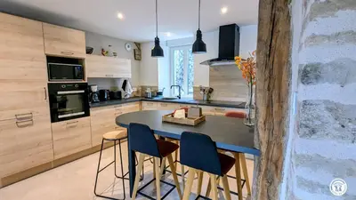 Cuisine ou kitchenette dans l'établissement Chez le Paul Jacques