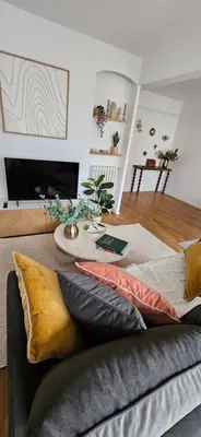 Coin salon dans l'établissement Appartement centre ville, 3 chambres, refait à neuf