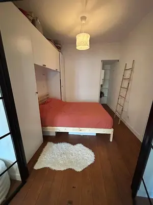 Un ou plusieurs lits dans un hébergement de l'établissement Beautiful apartment with balcony, Dijon center
