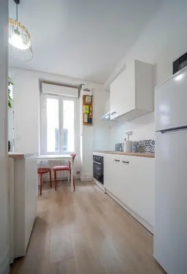 Cuisine ou kitchenette dans l'établissement Le Jean Moulin 3
