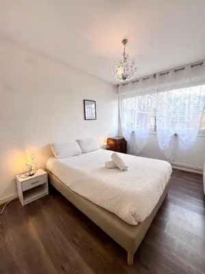 Un ou plusieurs lits dans un hébergement de l'établissement Cosy 4 pers