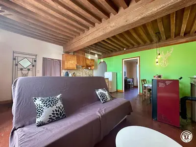 Cuisine ou kitchenette dans l'établissement Le Refuge