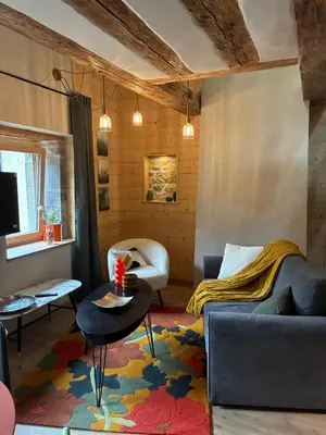 Coin salon dans l'établissement Loft Cocooning et Lumineux