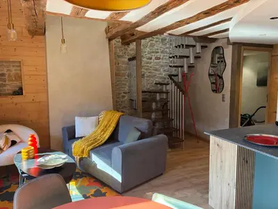 Coin salon dans l'établissement Loft Cocooning et Lumineux