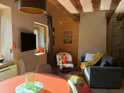 Coin salon dans l'établissement Loft Cocooning et Lumineux
