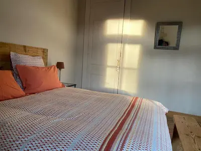 Un ou plusieurs lits dans un hébergement de l'établissement Gîte La Maison De Lucien