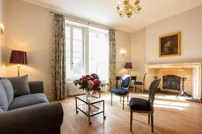 Coin salon dans l'établissement Les vignes blanches