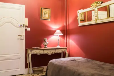 Un ou plusieurs lits dans un hébergement de l'établissement Appartement Le Buffon