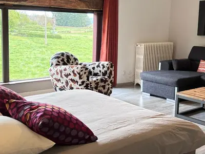 Coin salon dans l'établissement domaine du vernay