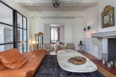 Coin salon dans l'établissement Maison TANDEM