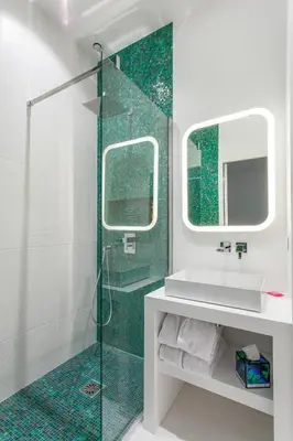 Salle de bains dans l'établissement Maison TANDEM