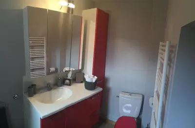 Salle de bains dans l'établissement Le Rendez Vous des Anges