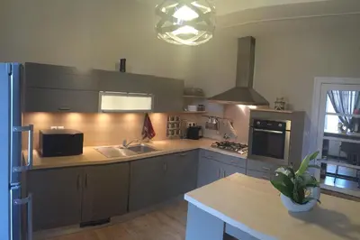 Cuisine ou kitchenette dans l'établissement Le Rendez Vous des Anges