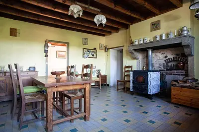 Cuisine ou kitchenette dans l'établissement Gîte de Sidonie