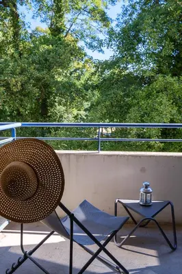 Balcon ou terrasse dans l'établissement Residence Des Thermes