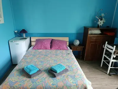 Un ou plusieurs lits dans un hébergement de l'établissement Auberge Du Bon Coin