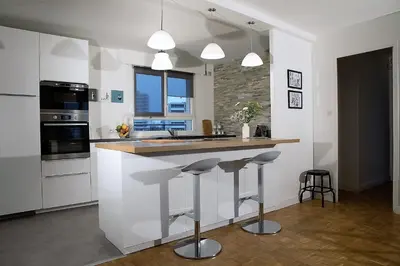 Cuisine ou kitchenette dans l'établissement Gite Bons Amis