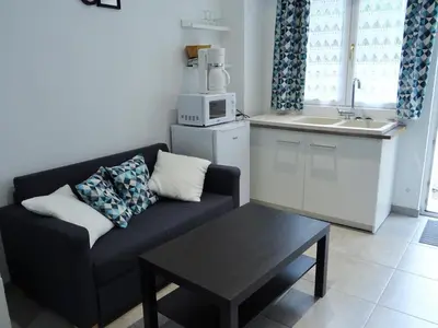 Cuisine ou kitchenette dans l'établissement Studio 
