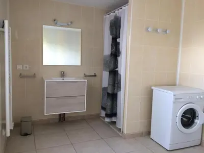 Salle de bains dans l'établissement La Bourguignotte